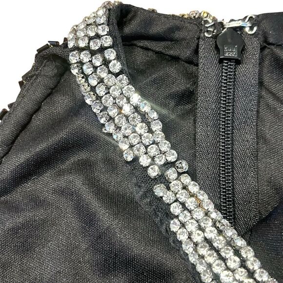 NWT Mac Duggal Beaded Sleeveless High Neck Column Gown w/Rhinestone Collar *READ - Picture 13 of 16